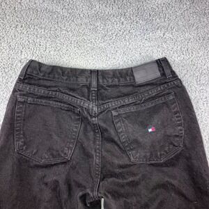 Tommy Hilfiger Jeans Womens‎ 12 Black Straight Leg Classic Denim Vintage Style